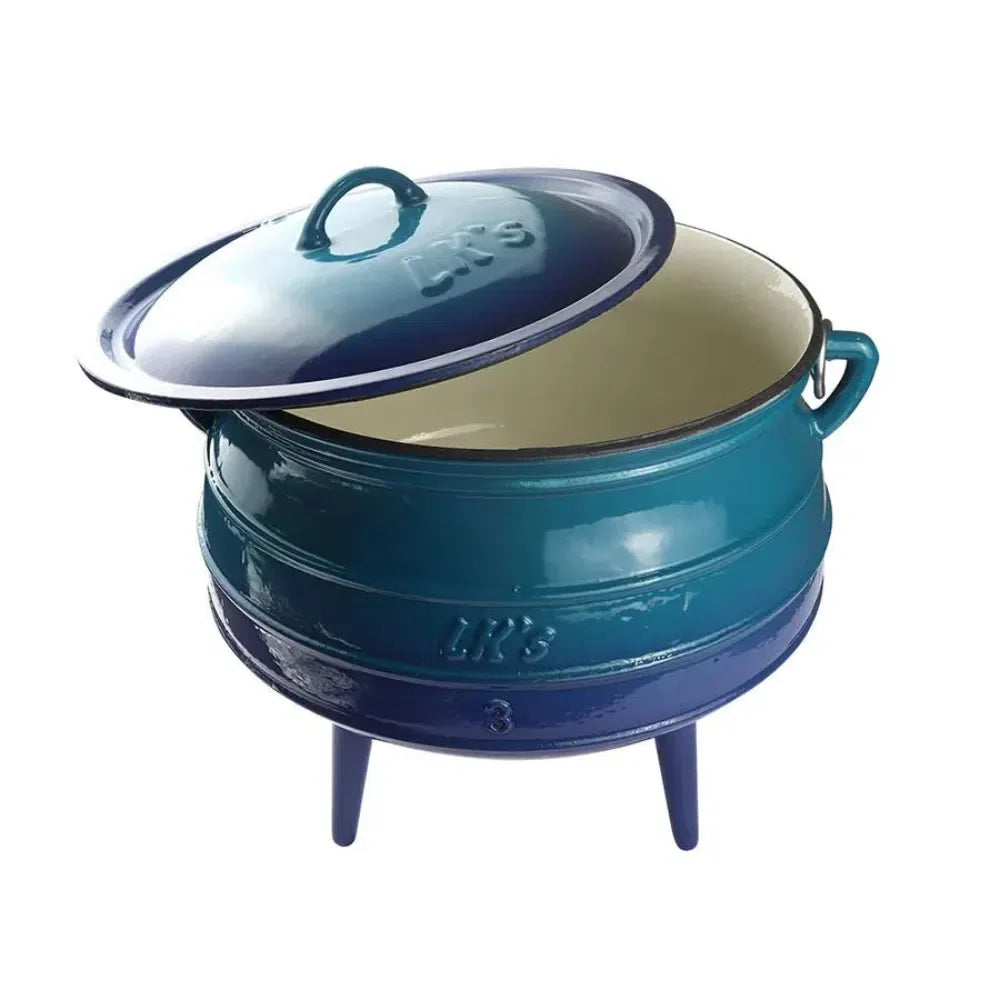 CERAMIC POTJIE POT #3 (BLUE)